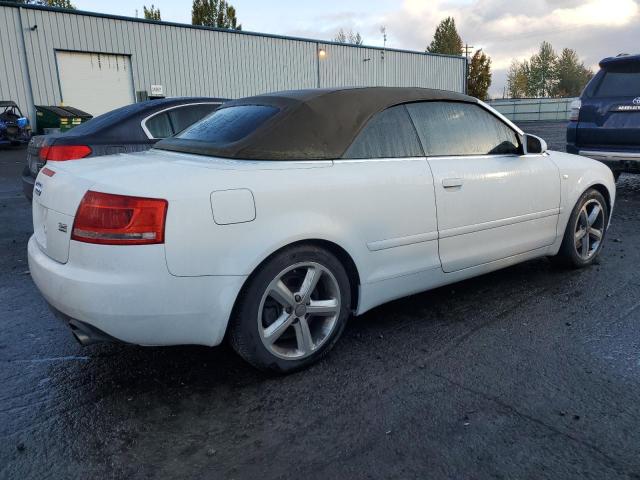 WAUDH48H17K014397 - 2007 AUDI A4 3.2 CABRIOLET QUATTRO WHITE photo 3