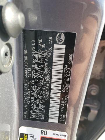 58ADZ1B1XLU064275 - 2020 LEXUS ES 350 GRAY photo 13