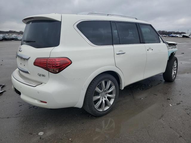 JN8AZ2NC9E9351358 - 2014 INFINITI QX80 WHITE photo 3