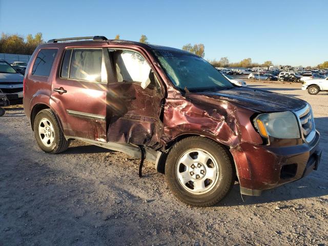 5FNYF3H22BB003186 - 2011 HONDA PILOT LX MAROON photo 4