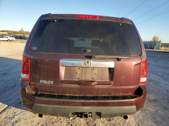 5FNYF3H22BB003186 - 2011 HONDA PILOT LX MAROON photo 6