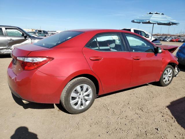 2T1BURHE4EC002011 - 2014 TOYOTA COROLLA L RED photo 3