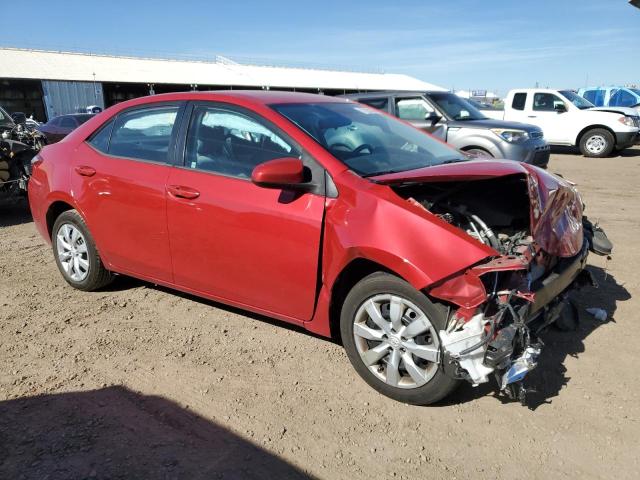 2T1BURHE4EC002011 - 2014 TOYOTA COROLLA L RED photo 4