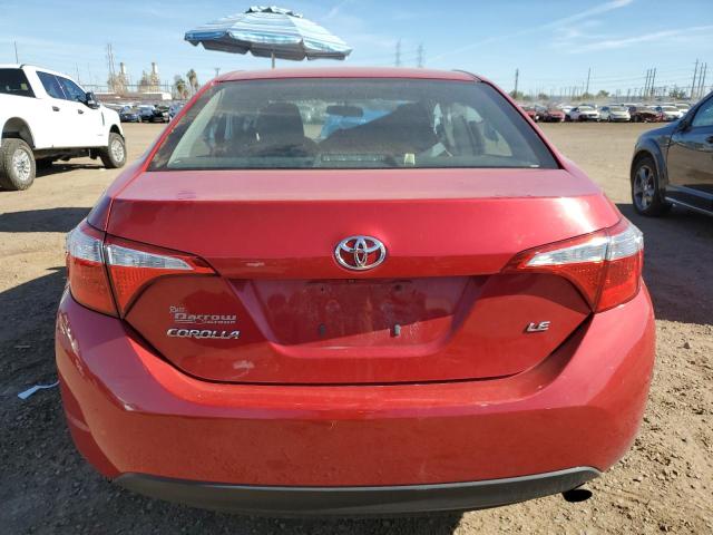 2T1BURHE4EC002011 - 2014 TOYOTA COROLLA L RED photo 6