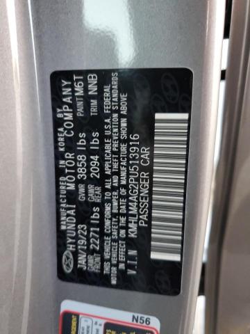 KMHLM4AG2PU513916 - 2023 HYUNDAI ELANTRA SEL GRAY photo 12