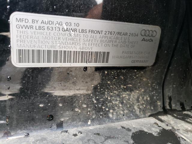 WAUKGAFB5AN069450 - 2010 AUDI A6 PRESTIGE BLACK photo 12