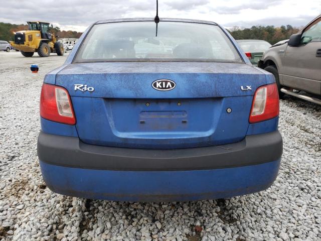 KNADE123286344659 - 2008 KIA RIO BASE BLUE photo 6