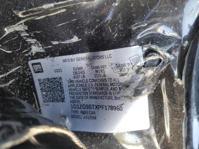 1G1ZG5STXPF178960 - 2023 CHEVROLET MALIBU RS BLACK photo 12