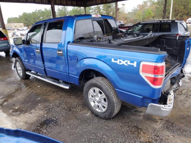 1FTFW1ET8BFB28519 - 2011 FORD F150 SUPERCREW BLUE photo 2