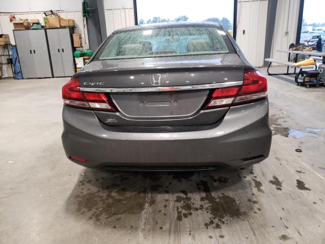 2HGFB2F57DH559423 - 2013 HONDA CIVIC LX GRAY photo 6