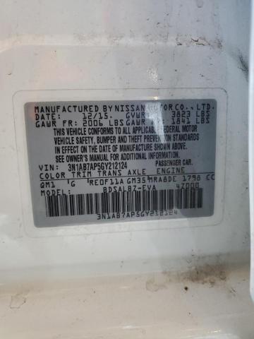 3N1AB7AP5GY212124 - 2016 NISSAN SENTRA S WHITE photo 12