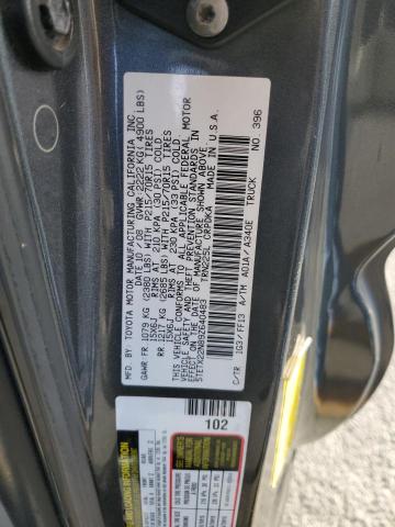 5TETX22N89Z640483 - 2009 TOYOTA TACOMA ACCESS CAB ნაცრისფერი ფოტო 12