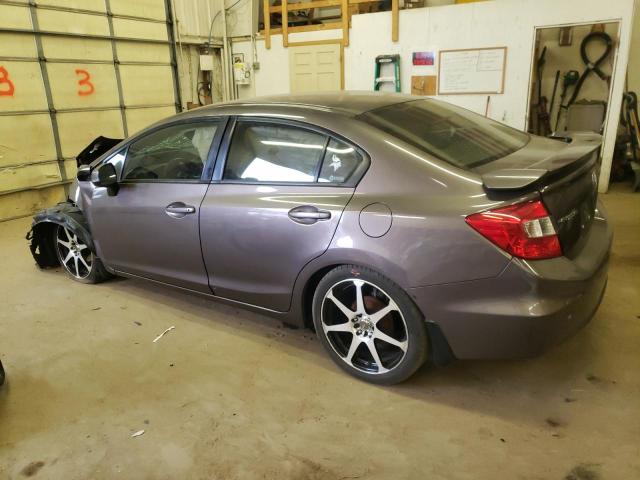 2HGFB2F57CH502167 - 2012 HONDA CIVIC LX GRAY photo 2