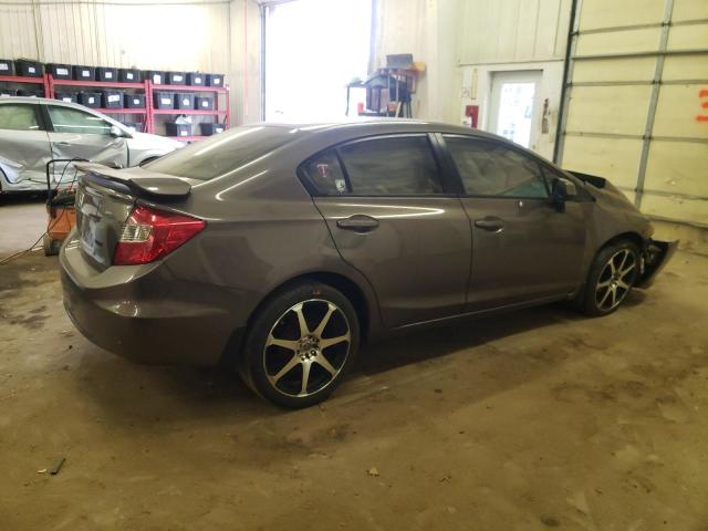 2HGFB2F57CH502167 - 2012 HONDA CIVIC LX GRAY photo 3