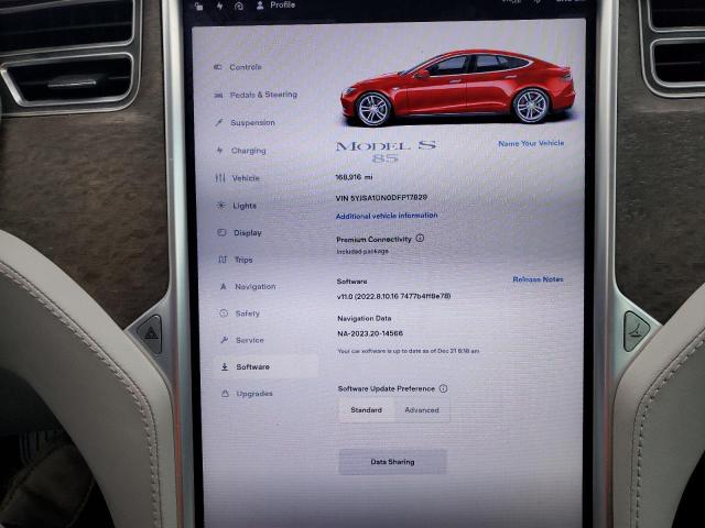 5YJSA1DN0DFP17829 - 2013 TESLA MODEL S წითელი ფოტო 9