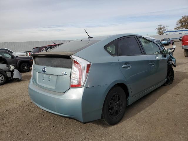 JTDKN3DU3D1695289 - 2013 TOYOTA PRIUS BLUE photo 3