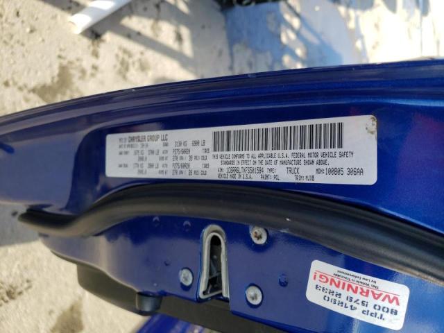 1C6RR6LTXFS501584 - 2015 RAM 1500 SLT BLUE photo 10