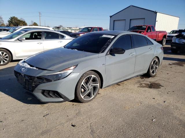 KMHLR4AF8MU158318 - 2021 HYUNDAI ELANTRA N LINE GRAY photo 1