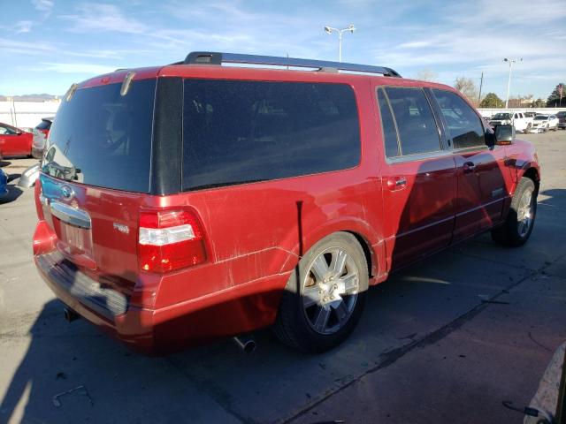 1FMFK18528LA67182 - 2008 FORD EXPEDITION EL EDDIE BAUER RED photo 3