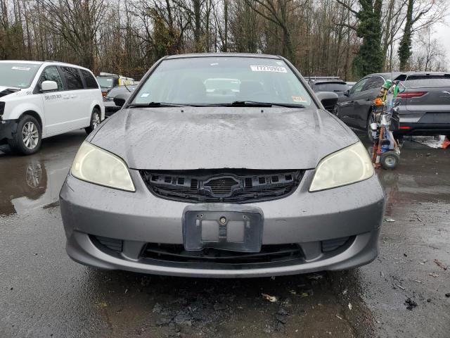 2HGES16545H564764 - 2005 HONDA CIVIC LX GRAY photo 5