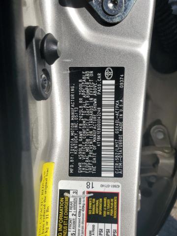 4T1BK1EB0DU043248 - 2013 TOYOTA AVALON BASE 银色 照片 12