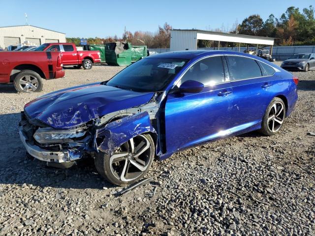 1HGCV2F34JA020776 - 2018 HONDA ACCORD SPORT BLUE photo 1