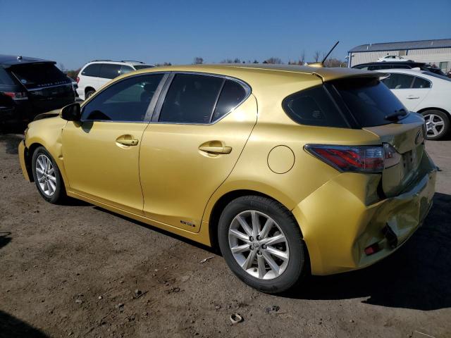 JTHKD5BH8D2126077 - 2013 LEXUS CT 200 YELLOW photo 2