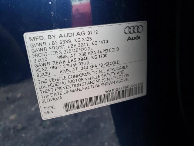 WA1DGAFE8DD002688 - 2013 AUDI Q7 PRESTIGE BLUE photo 13