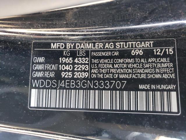 WDDSJ4EB3GN333707 - 2016 MERCEDES-BENZ CLA 250 BLACK photo 12