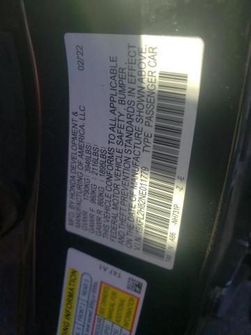 19XFL2H82NE011779 - 2022 HONDA CIVIC SPORT 黑色 照片 12