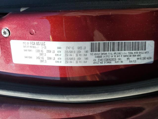 2C4RC1EG8KR629539 - 2019 CHRYSLER PACIFICA TOURING L PLUS BURGUNDY photo 13
