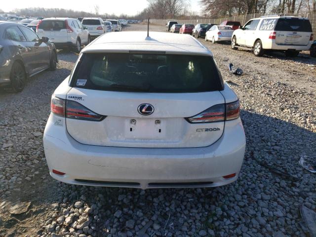 JTHKD5BH3C2103465 - 2012 LEXUS CT 200 WHITE photo 6