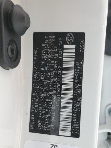 4T1G11AK3PU773982 - 2023 TOYOTA CAMRY SE NIGHT SHADE WHITE photo 12