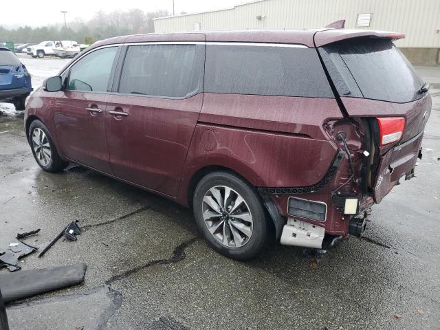 KNDMC5C1XF6018747 - 2015 KIA SEDONA EX RED photo 2