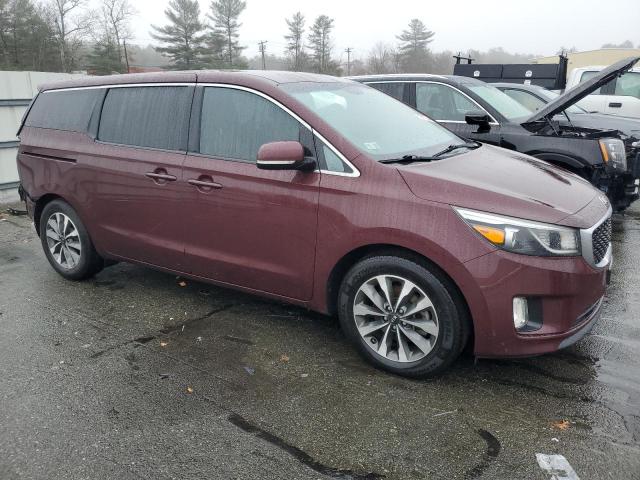 KNDMC5C1XF6018747 - 2015 KIA SEDONA EX RED photo 4