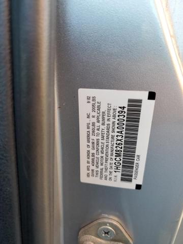 1HGCM826X3A000394 - 2003 HONDA ACCORD EX SILVER photo 12