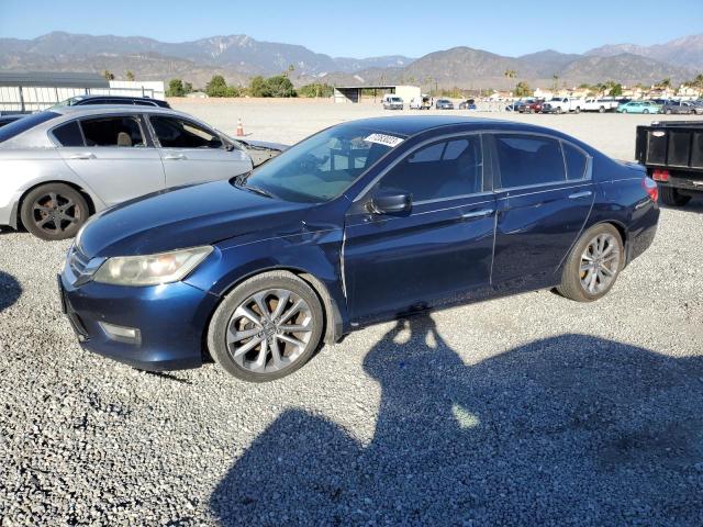 1HGCR2F55EA237975 - 2014 HONDA ACCORD SPORT BLUE photo 1