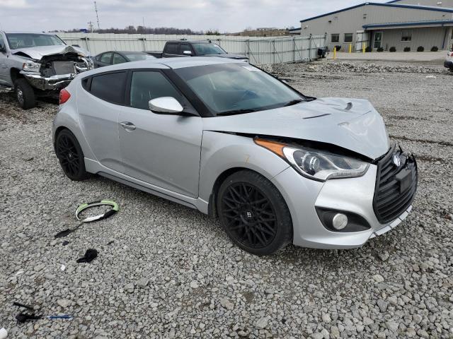 KMHTC6AE6EU183787 - 2014 HYUNDAI VELOSTER TURBO SILVER photo 4