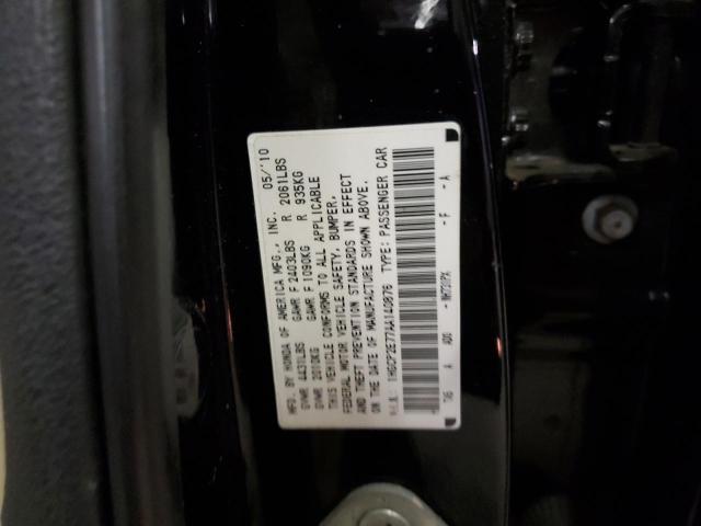 1HGCP2E77AA140876 - 2010 HONDA ACCORD EX BLACK photo 12