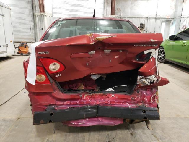 2T1BR32E86C652792 - 2006 TOYOTA COROLLA CE RED photo 6