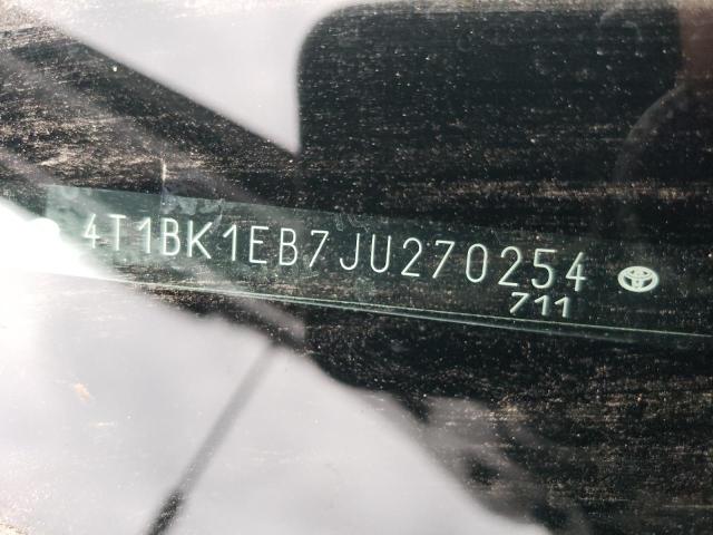 4T1BK1EB7JU270254 - 2018 TOYOTA AVALON XLE CHARCOAL photo 12