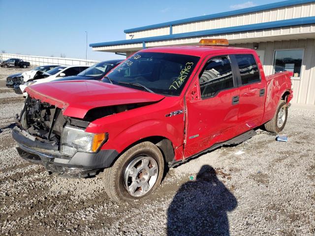 1FTFW1CT7EKF39697 - 2014 FORD F150 SUPERCREW RED photo 1