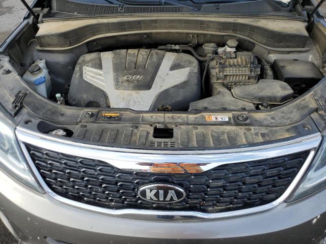 5XYKTDA73EG547090 - 2014 KIA SORENTO LX GRAY photo 12