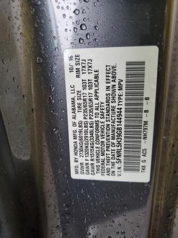 5FNRL5H39GB144944 - 2016 HONDA ODYSSEY SE GRAY photo 14