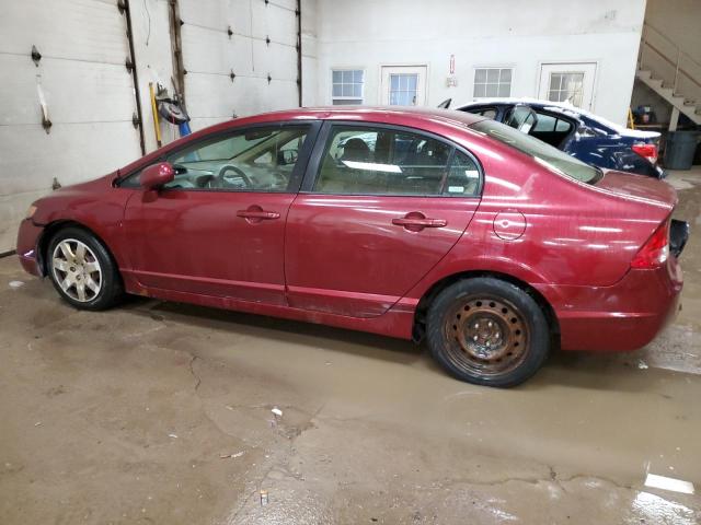 1HGFA16517L086817 - 2007 HONDA CIVIC LX BURGUNDY photo 2