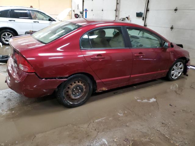 1HGFA16517L086817 - 2007 HONDA CIVIC LX BURGUNDY photo 3