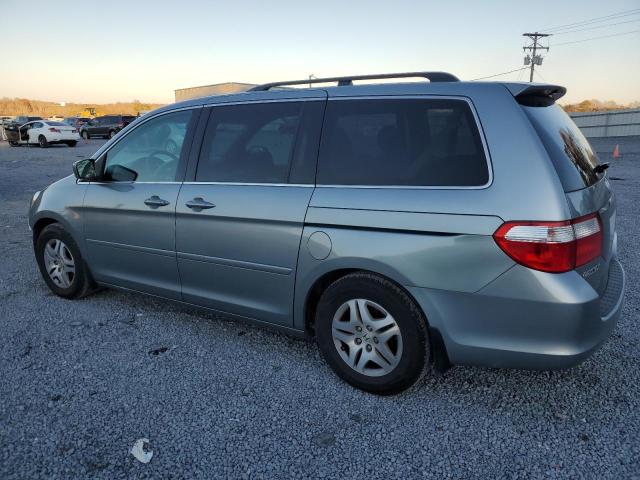 5FNRL38477B136788 - 2007 HONDA ODYSSEY EX BLUE photo 2