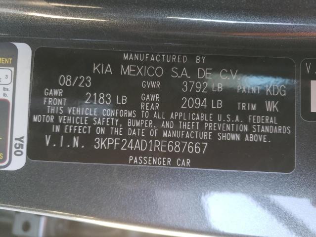 3KPF24AD1RE687667 - 2024 KIA FORTE LX CHARCOAL photo 13