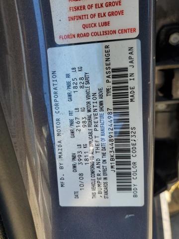 JM1BK344891244987 - 2009 MAZDA 3 S GRAY photo 13