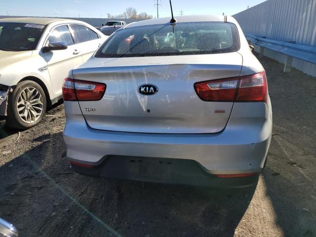 KNADM4A37G6670249 - 2016 KIA RIO LX SILVER photo 6